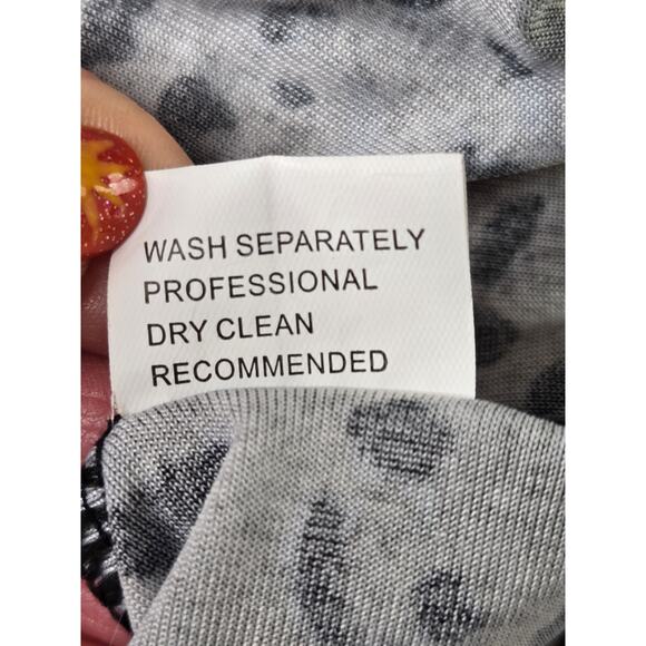 Essence EUC snow leopard assymetrical hem lace sleeveless dress One Size black - Picture 9 of 16